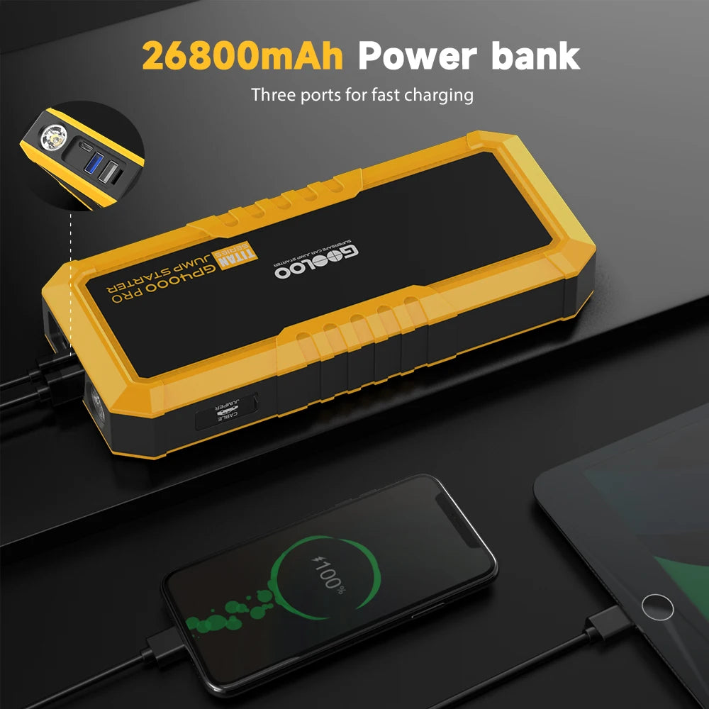 26800mAh 4000A Car Jump Starter Power Bank