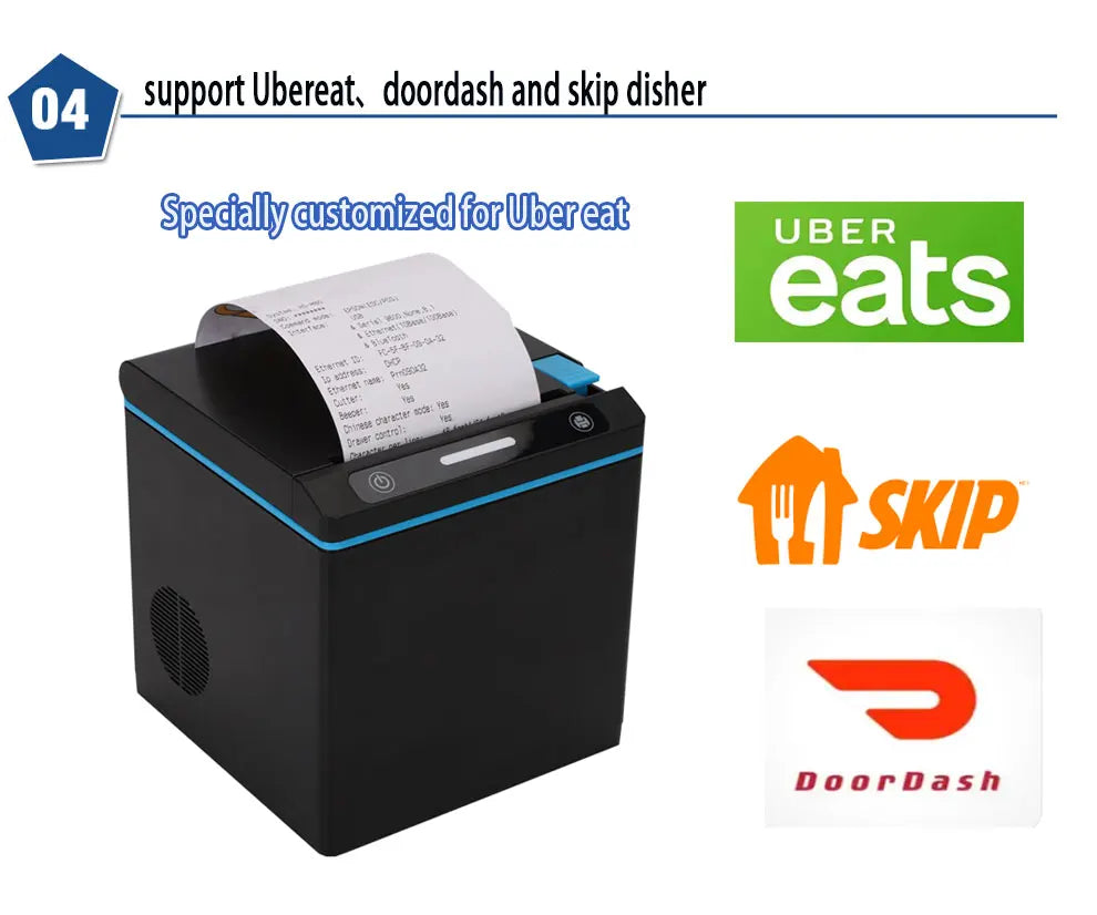 250mm/s Thermal Printer for Food Delivery and POS Systems