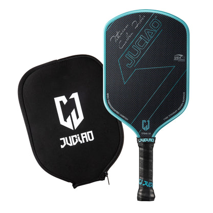 Blue Carbon Fiber Pickleball Paddle with Spin Control