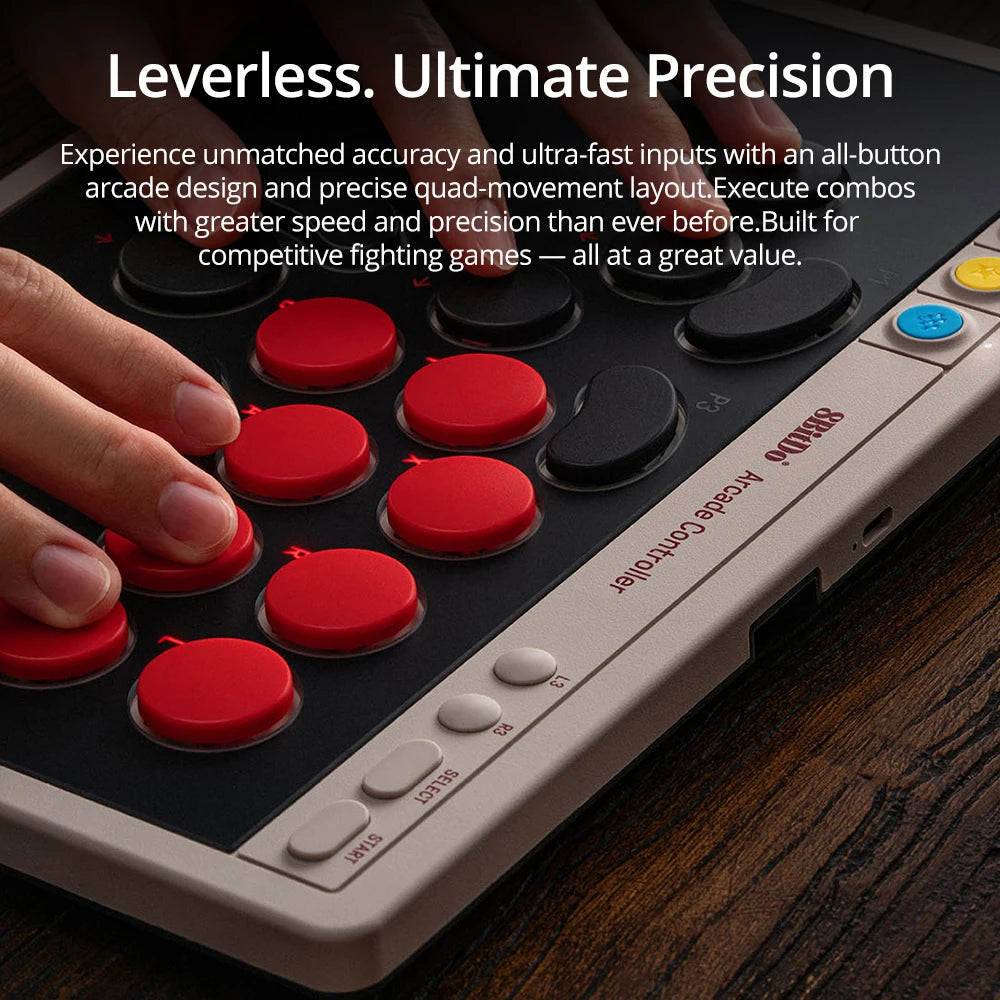 Low-Profile Mechanical Arcade Controller for Switch PC
