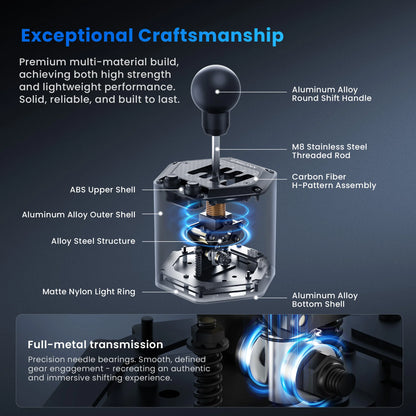 Dual-Mode Racing Shifter H-Type Sequential 6+R 7+R