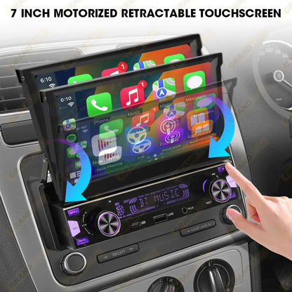 7-Inch Retractable Car Stereo with Wireless CarPlay
