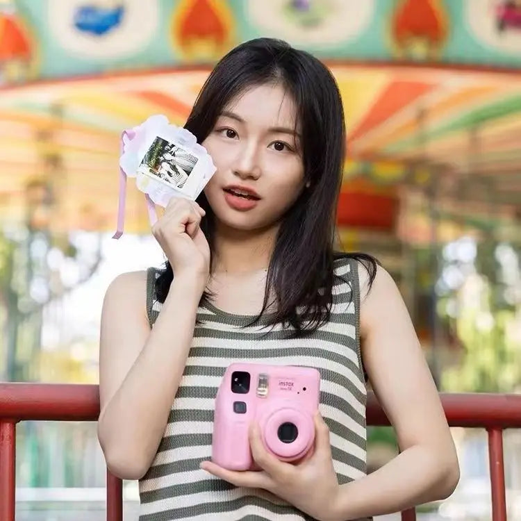 Mini SE Blue Portable Camera with Wrist Strap