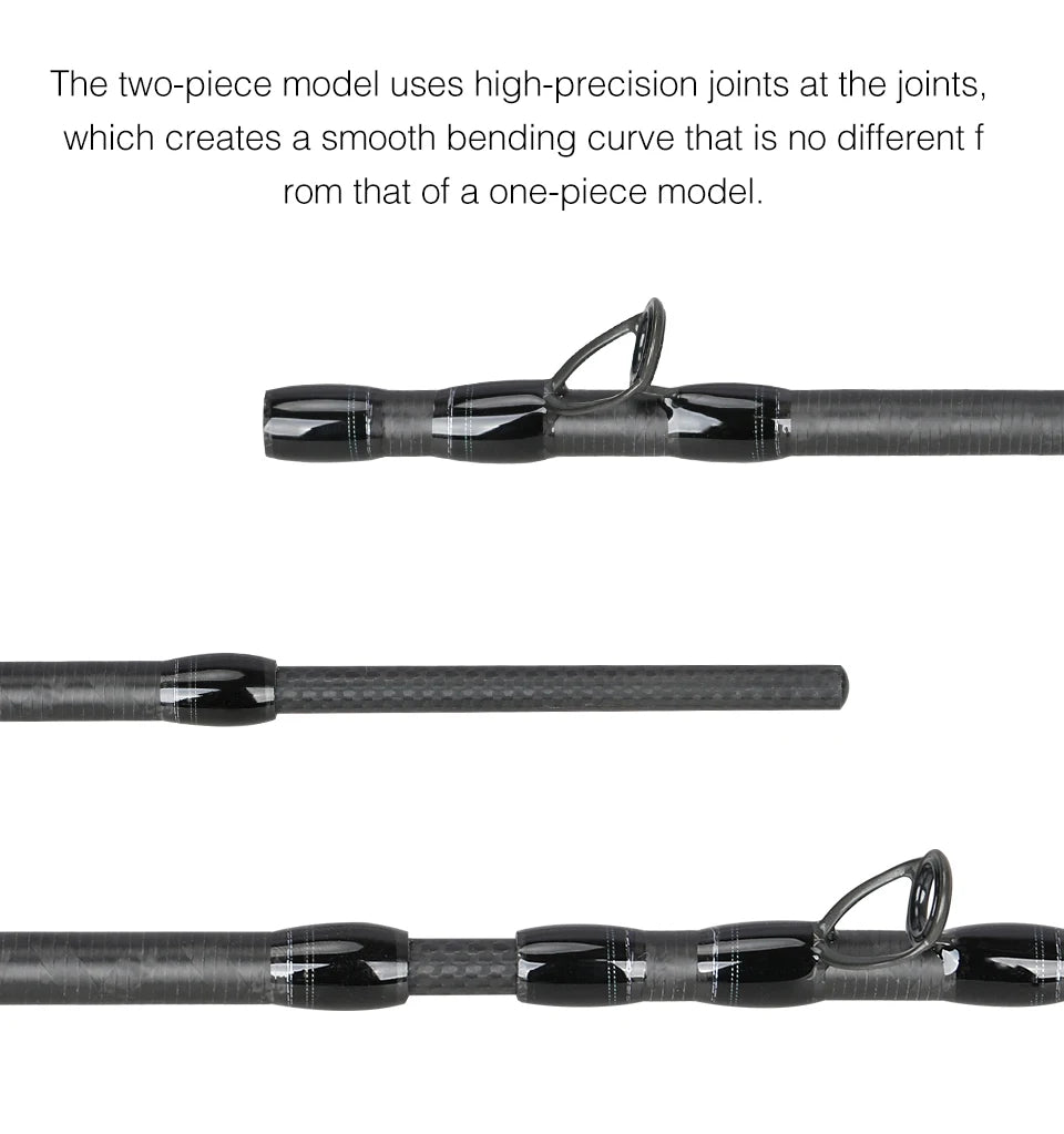 1.96m Spinning Bass Fishing Rod Lightweight Carbon