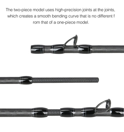 Lightweight 2 Section Bass Fishing Rod 2.06m M