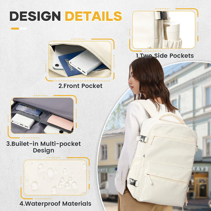 Carry On Backpack for Airline Cabin with Laptop Storage Purple