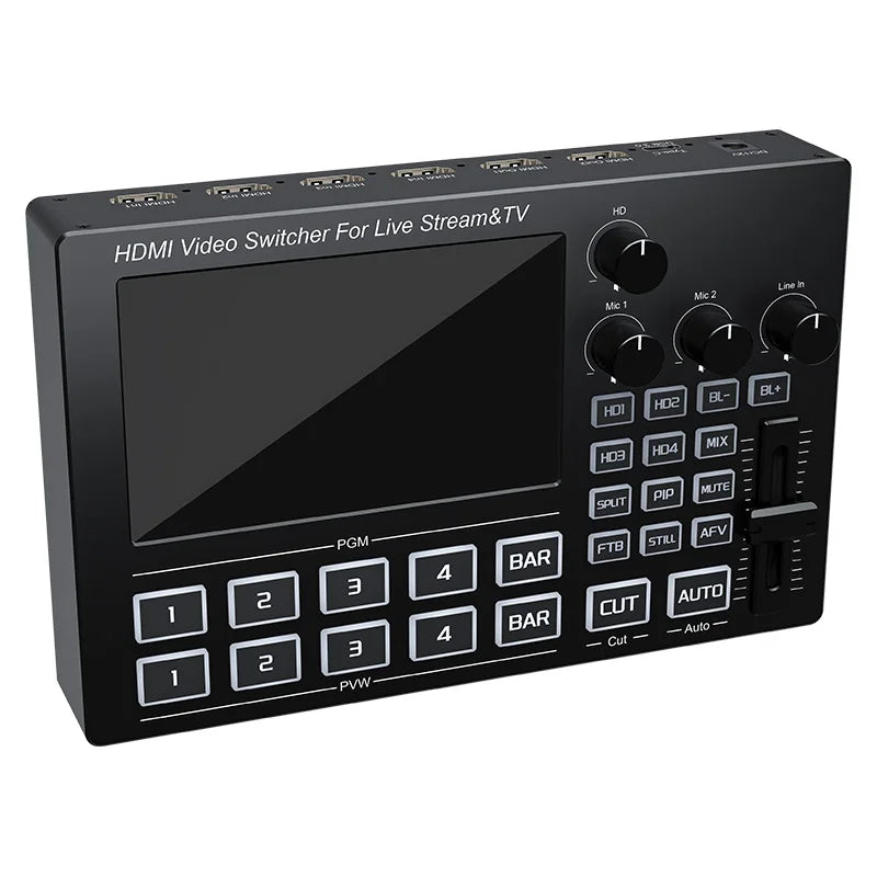 4-Channel HDMI Video Switcher Live Streaming Mixer
