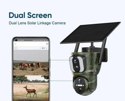 4K Dual Screen Solar Trail Camera with PIR Detection