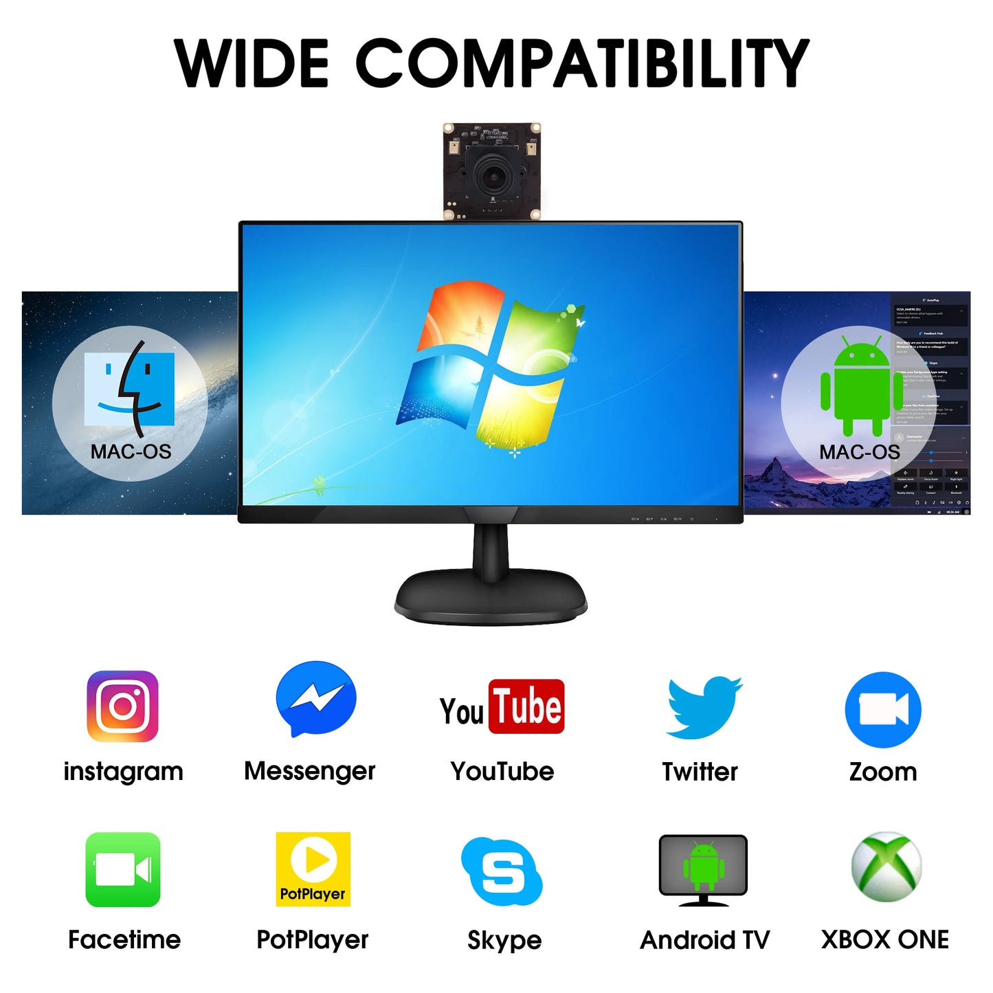1080p High-Speed USB Webcam 90fps Global Shutter Camera