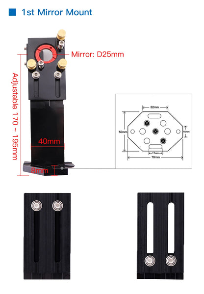CO2 Laser Head Set 20mm Lens 63.5mm Focus