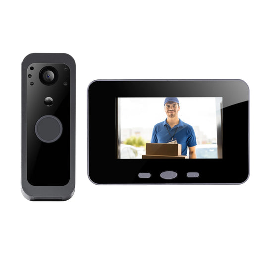Wireless Video Doorbell with 5" Screen & Two Way Talk