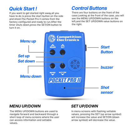 Electronic Shooting Timer with Buzzer for Firearms Training