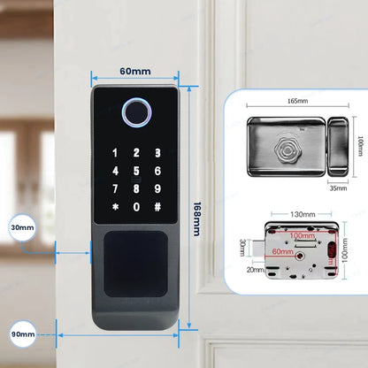 Smart Outdoor Gate Lock Fingerprint WiFi RFID Keyless