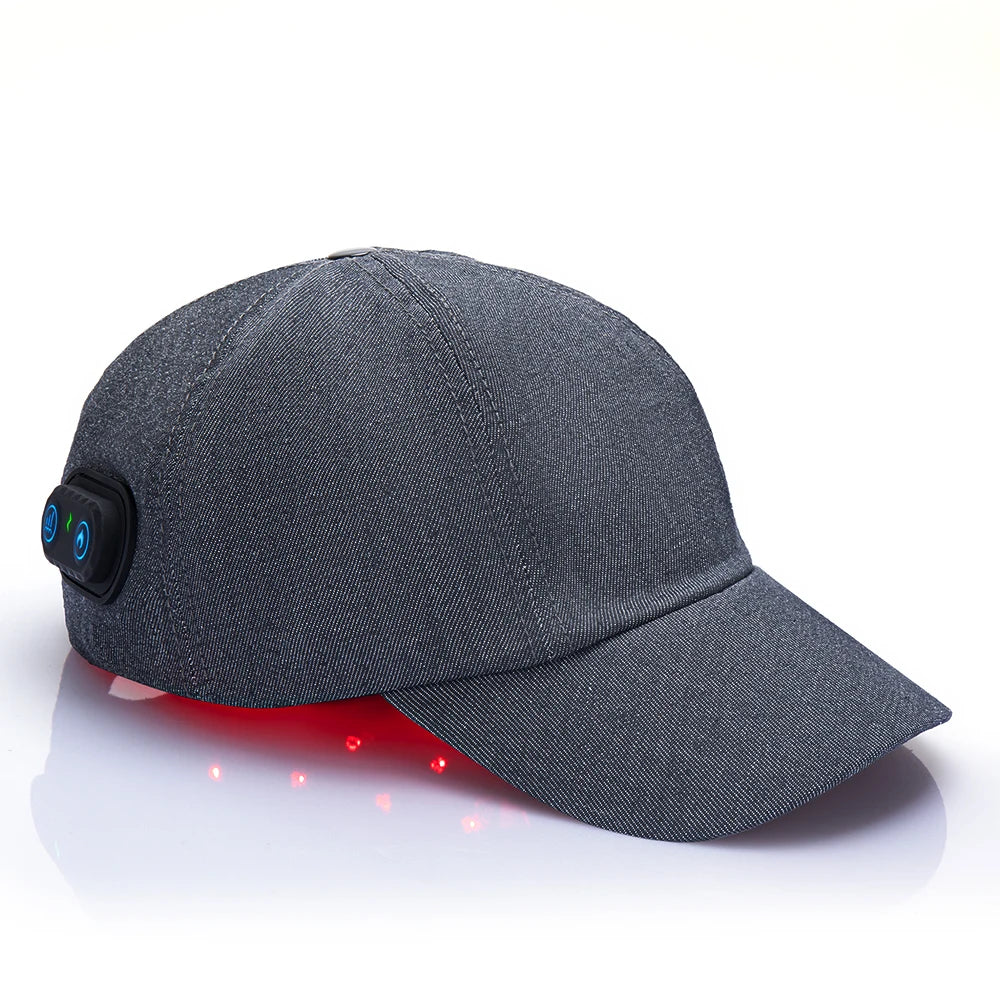 Full Coverage Red Light Therapy Cap in Grey AU Plug