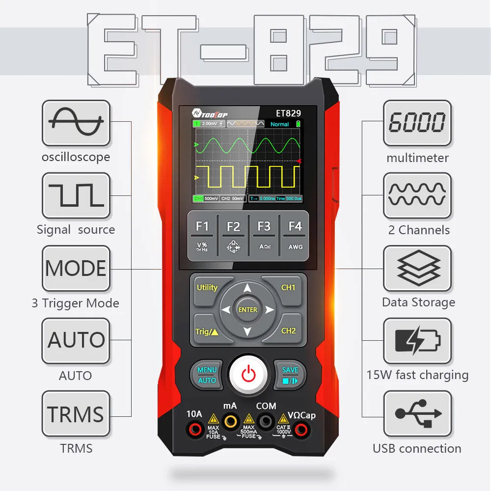 3-in-1 Electronic Tester Oscilloscope for Auto Power Repair