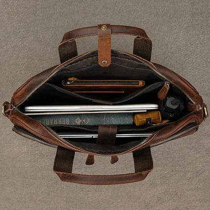 Dark Brown Professional Laptop and Document Bag