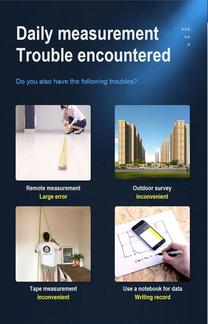 150m Laser Distance Meter with Color Screen and Camera