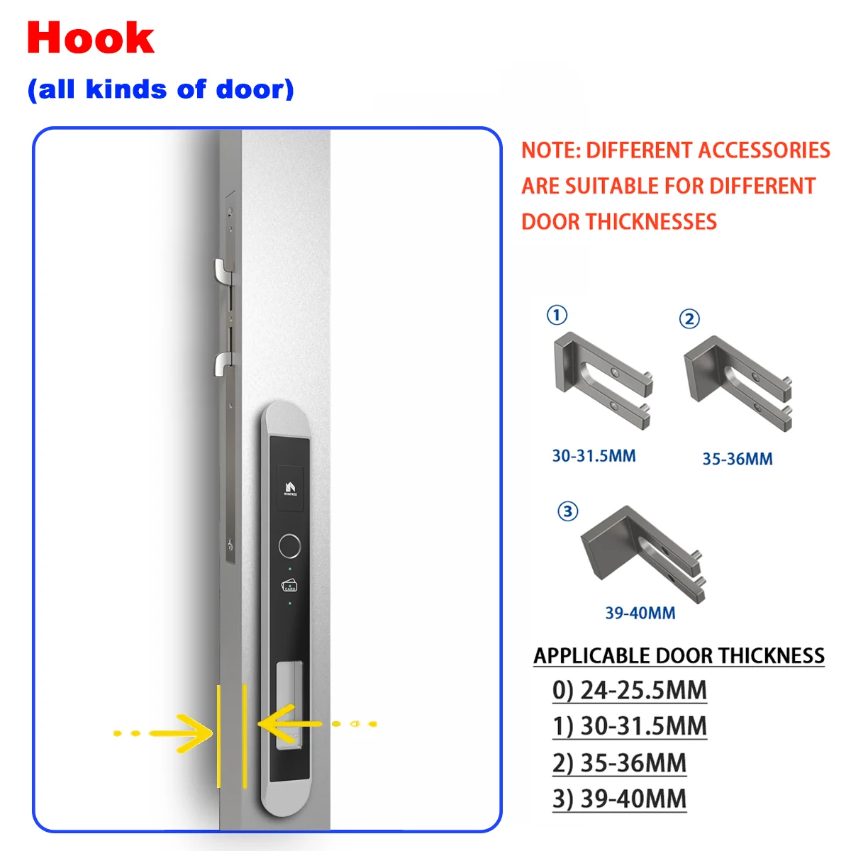 Smart Sliding & Swing Door Lock with Tuya Bluetooth