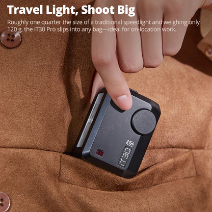 iT30Pro Black High-Speed Camera Flash for Sony