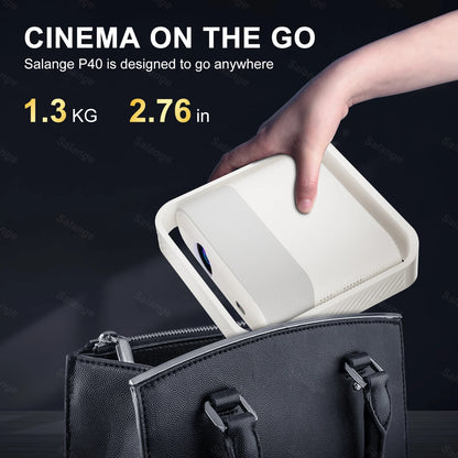 1080P Android Projector with WiFi6 Auto Focus and Bluetooth