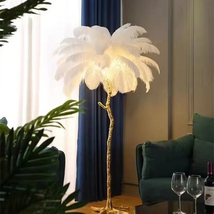 Decorative White Floor Lamp LED Standing Corner Light