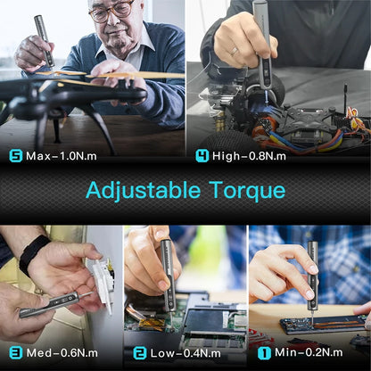 Cordless Electric Precision Screwdriver 5-Gear Magnetic Bit Set