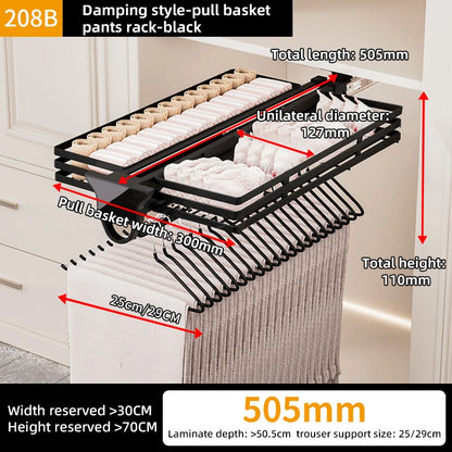 505mm Telescopic Trouser Rack Wardrobe Slide Rail