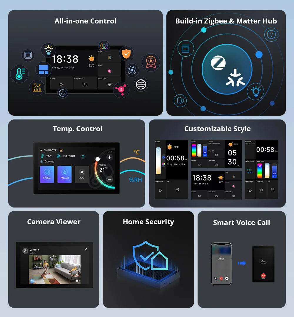 120 Pro Smart Home Panel with DIY Control White