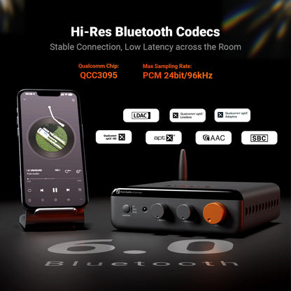 HiFi Bluetooth Amplifier 2.1 Channel 300W Class D