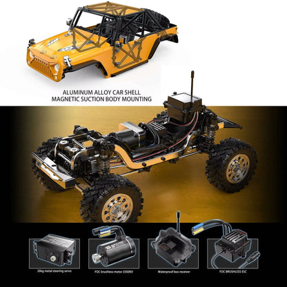 Silver 4WD RC Car 12km/h Brushless Racing Truck