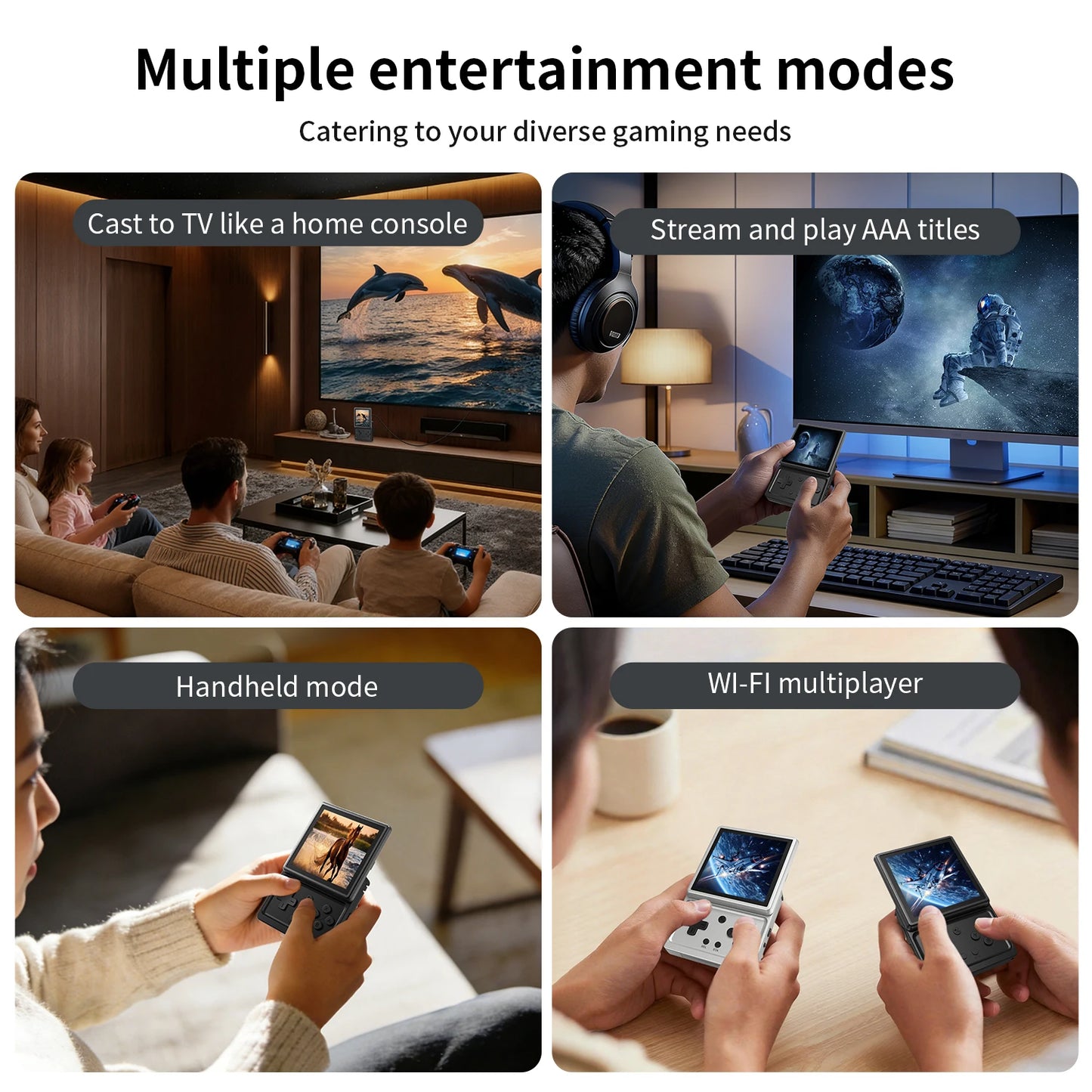 Portable Android Gaming Console 128GB with 4K Games