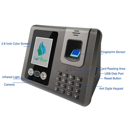 Smart WiFi Facial Recognition Fingerprint Time Attendance System