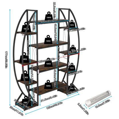 Multilayer Ladder Plant Stand Shelf with Indoor Grow Lights