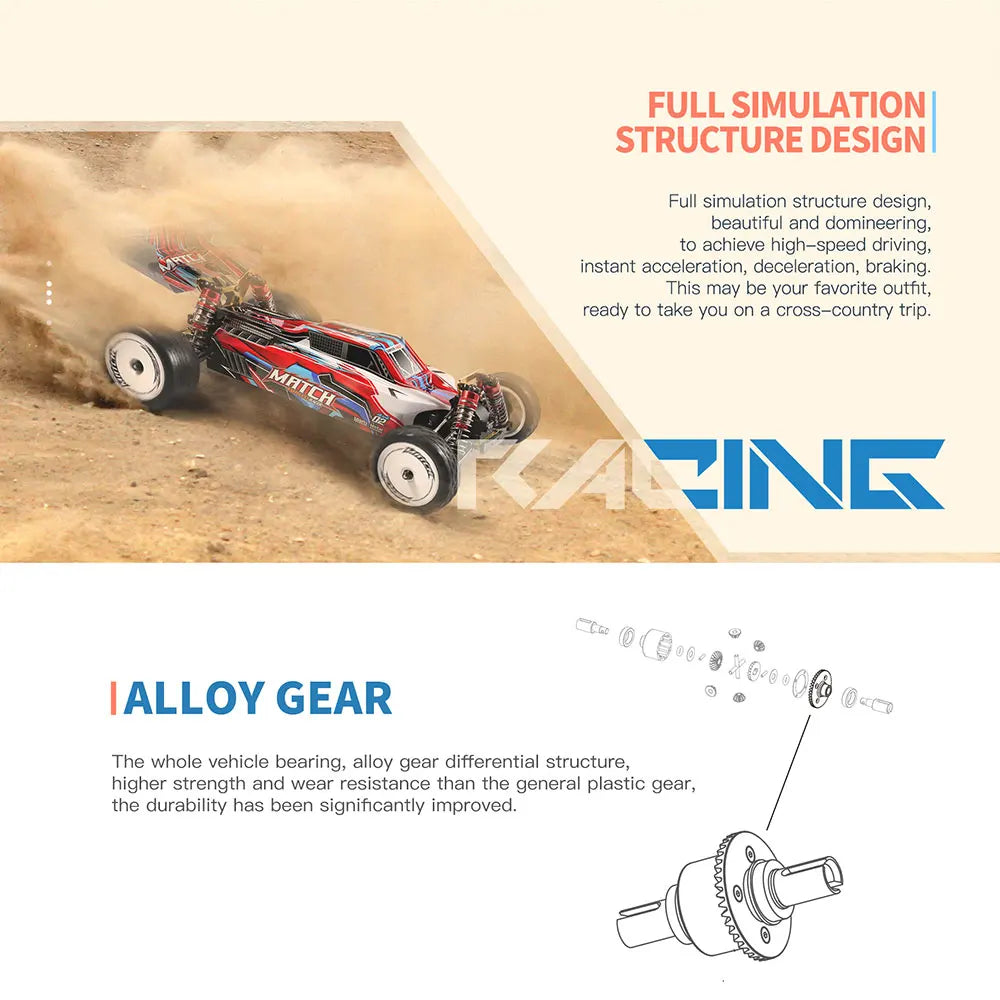 1/10 4WD RC Car High-Speed Drift 45km/h