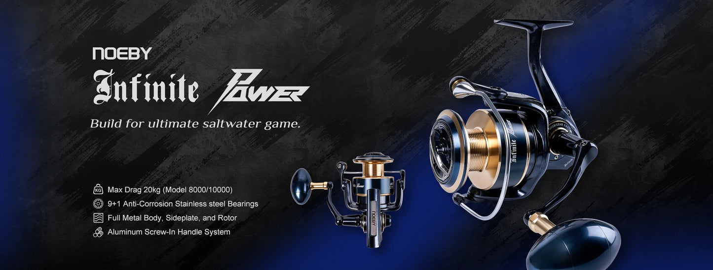 14000 Series Heavy Duty Waterproof Spinning Fishing Reel