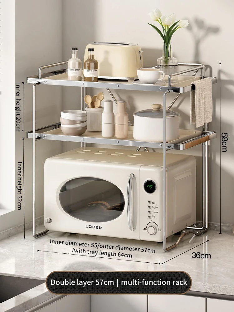 57cm Double Layer Countertop Organizer Stand