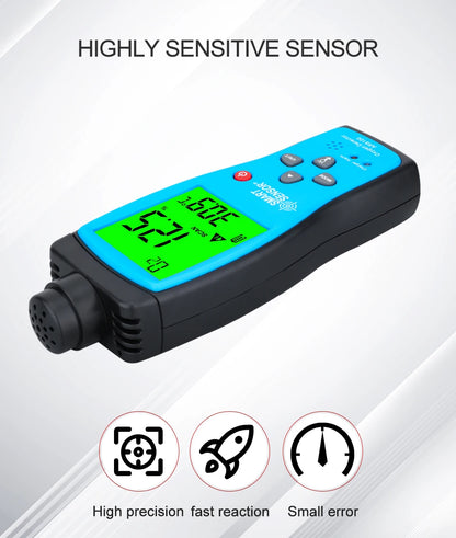 Portable O2 Gas Detector with LCD Screen and Light Alert
