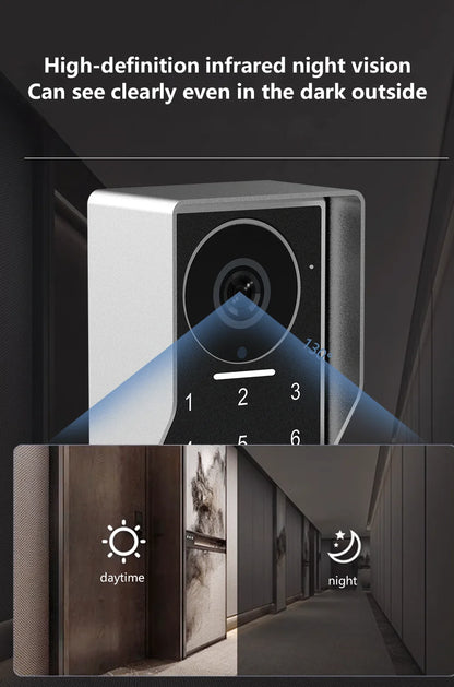 Black Smart 7" Dual Door Video Intercom with Touch Screen