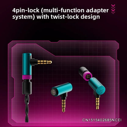 HiFi Wired Earphones 10mm Dynamic Driver Detachable Cable