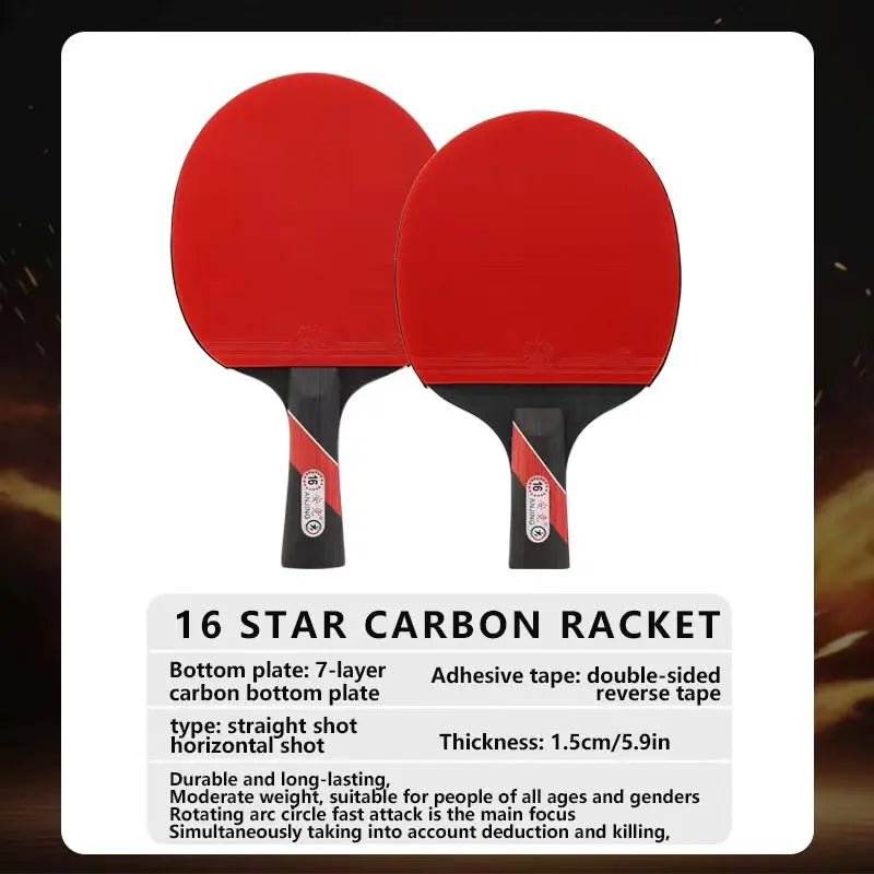 Professional Table Tennis Racket Set with Rubber