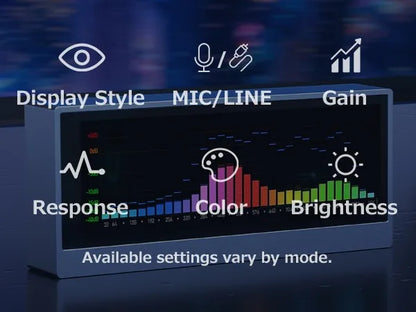 Digital VU Meter Audio Spectrum Visualizer Desktop Clock