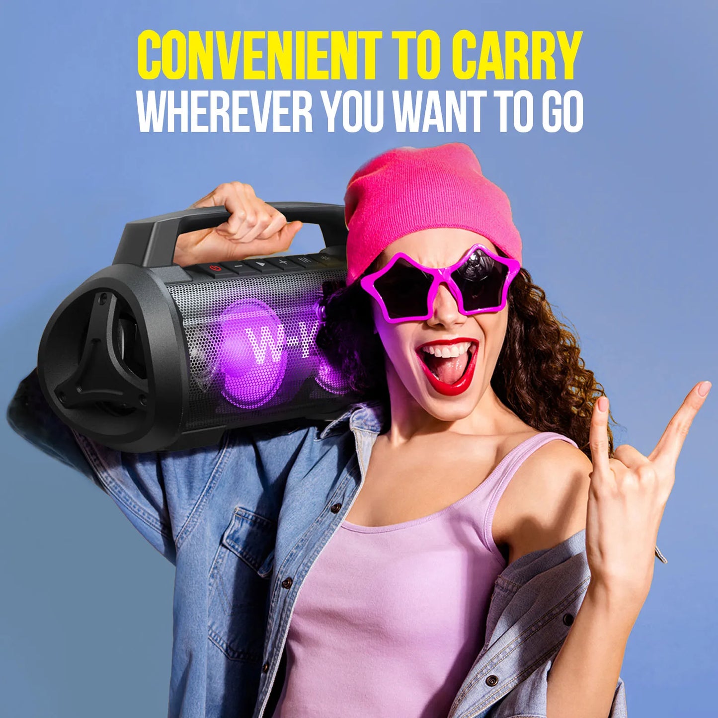 Portable Bluetooth Speaker 120W Waterproof with Dual Subwoofers