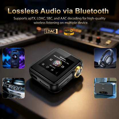64GB Portable HiFi MP3 Player Bluetooth LDAC DSD256 FLAC