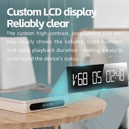 Portable Bluetooth CD Player DM13 Silver with USB Ripping