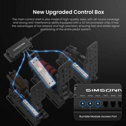 Heavy Duty Sim Racing Pedals USB Simulator Cockpit