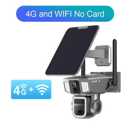 Outdoor 6K 2in1 Solar CCTV Camera 12MP 4G WiFi