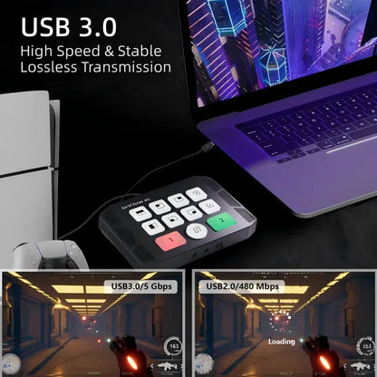 4K Dual Screen HDMI USB Capture Card Switcher