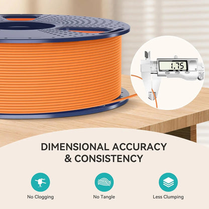 1.75mm Matte PLA 3D Printing Filament 10KG Multi-Color Pack