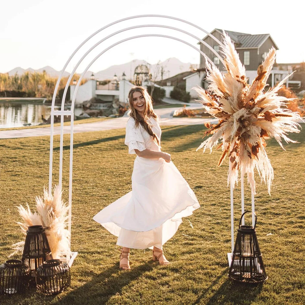 Large Metal Wedding Balloon Arch Stand for Garden Events