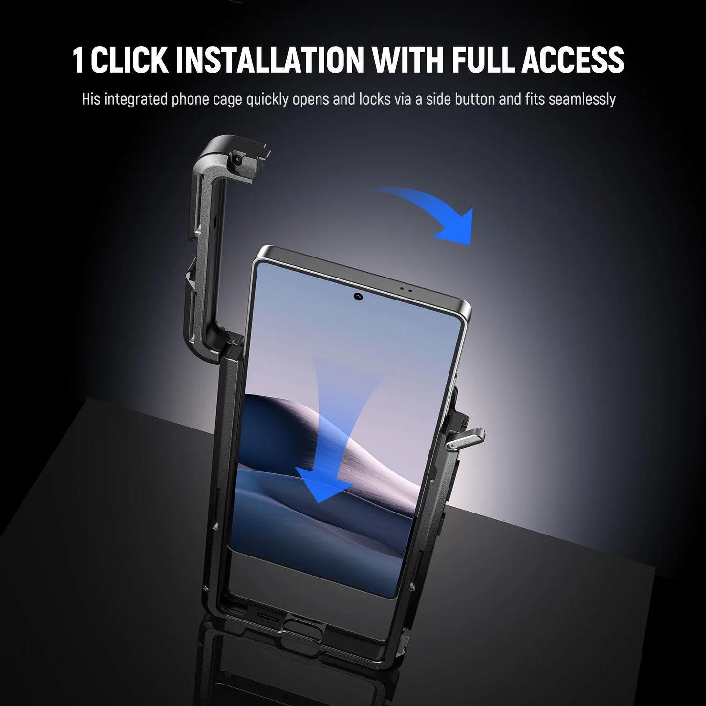 Phone Cage Video Rig with 67mm Filter Mount for S25 Ultra